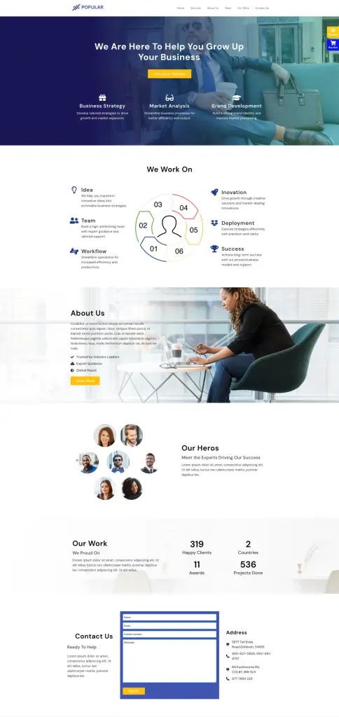 business template